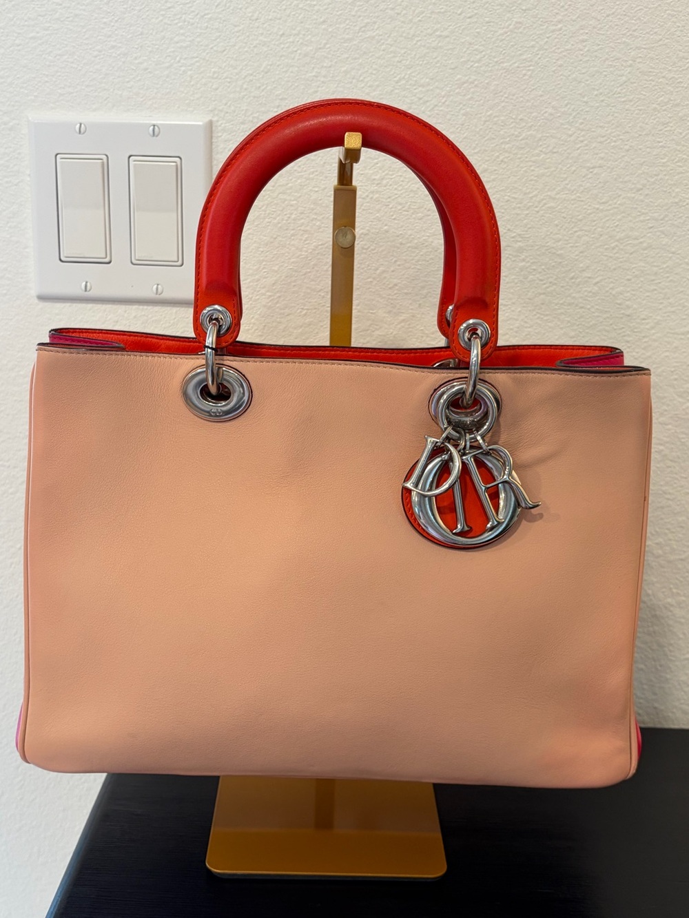 Christian Dior Tri-Color Diorissimo Tote
